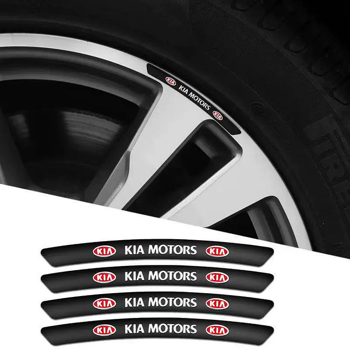 3D метален автомобилен стикер с персонално колело (4 бр.)