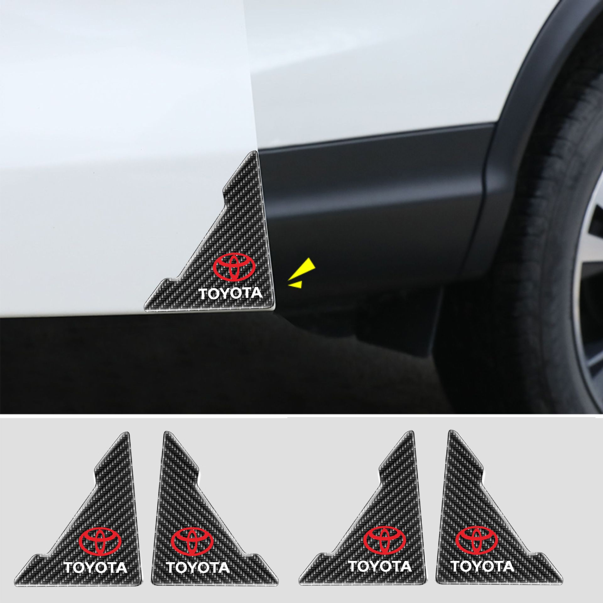 ГОРЕЩА РАЗПРОДАЖБА🎉50% ОТСТЪПКА🎉Капак за протектор на автомобилна врата с шарка от въглеродни влакна 🎉4 бр.🎉