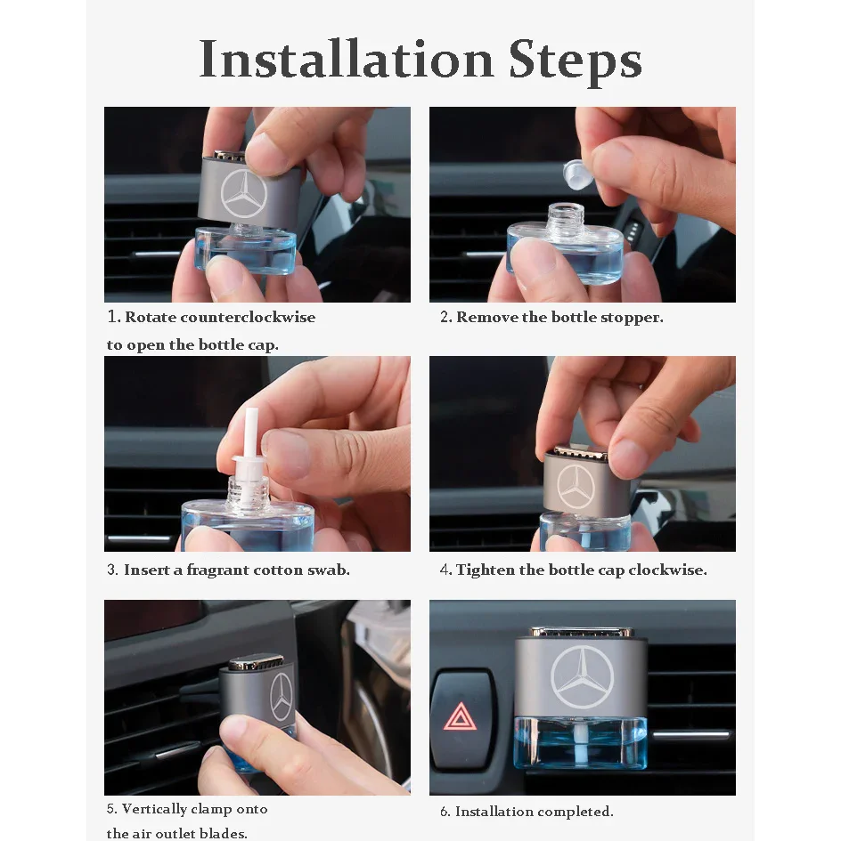 Ароматният дифузьор на изхода за въздух на автомобила може автоматично да добавя течност и да разширява аромата