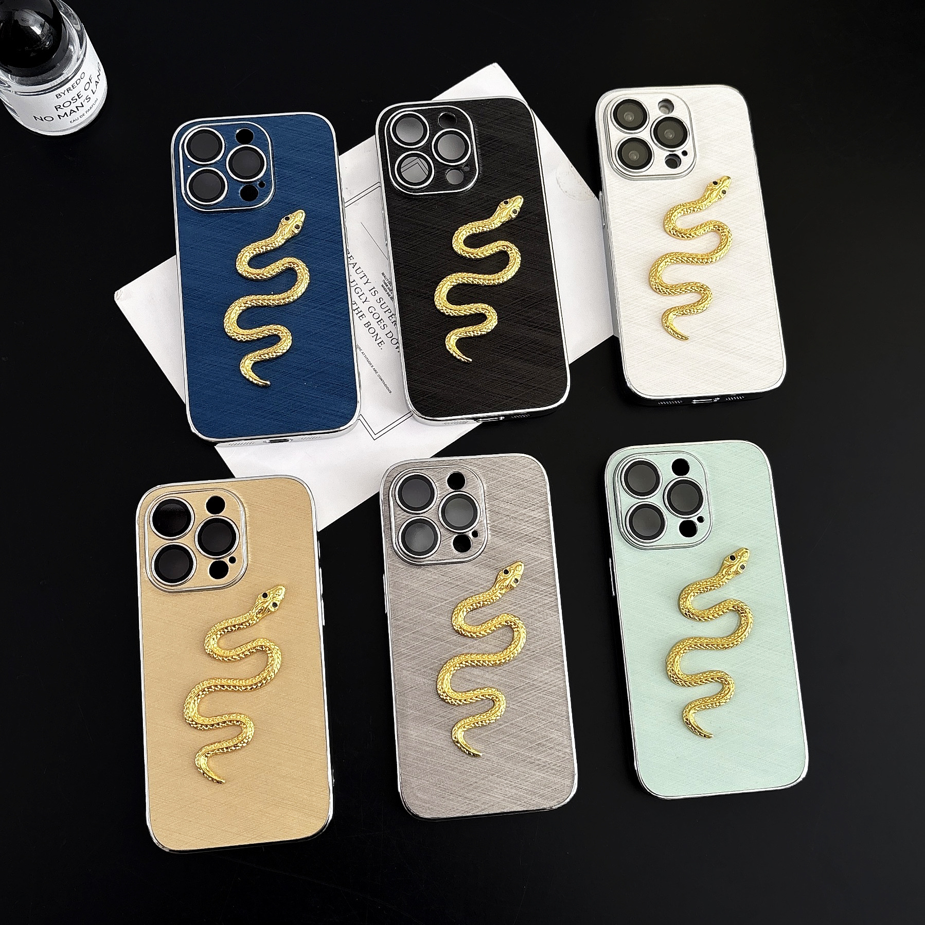 Επιχρυσωμένη θήκη κινητού φίδι από επιχρυσωμένη κατάλληλη για Apple 16promax