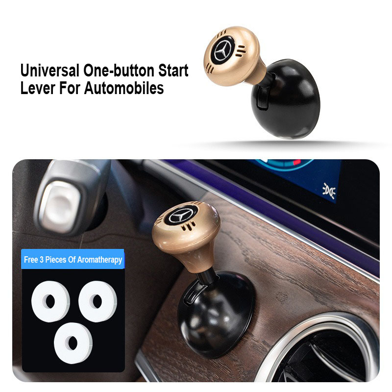 Творческо метално лого на кола, лост за стартиране с един бутон (тип ароматерапия)