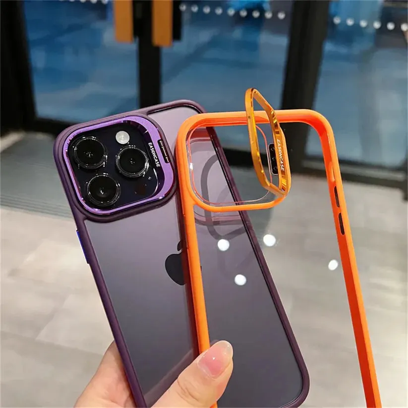 📱✨ Θήκη iPhone με Αόρατη Μεταλλική Στήριξη Φακών Κάμερας