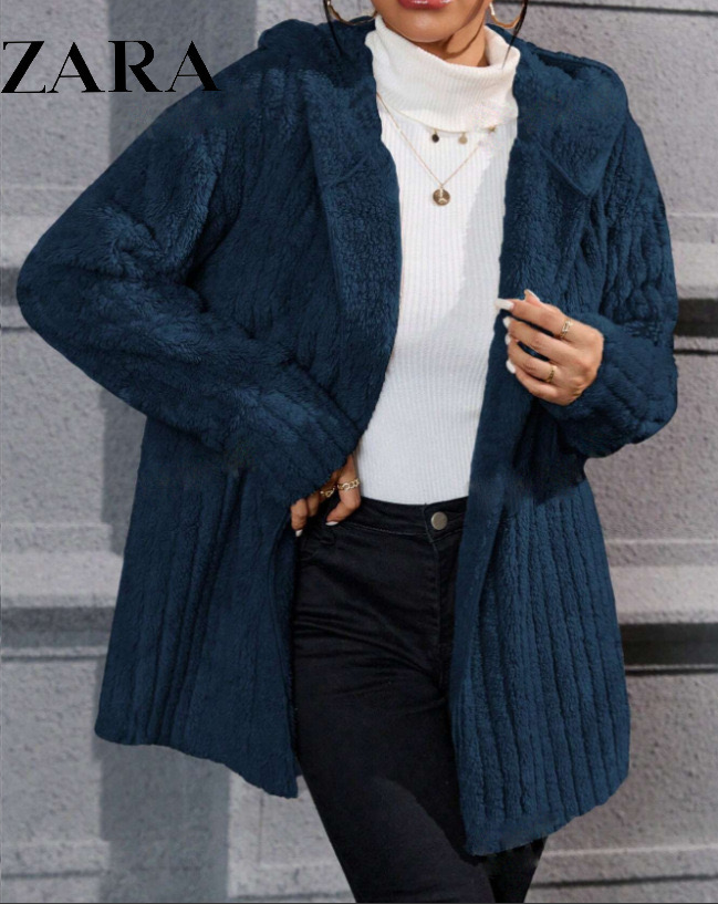 [ZARA®]💗💃Φθινόπωρο και χειμώνας 2025 νέο υψηλής ποιότητας μάλλινο γιακά γυναικείο μάλλινο μπουφάν
