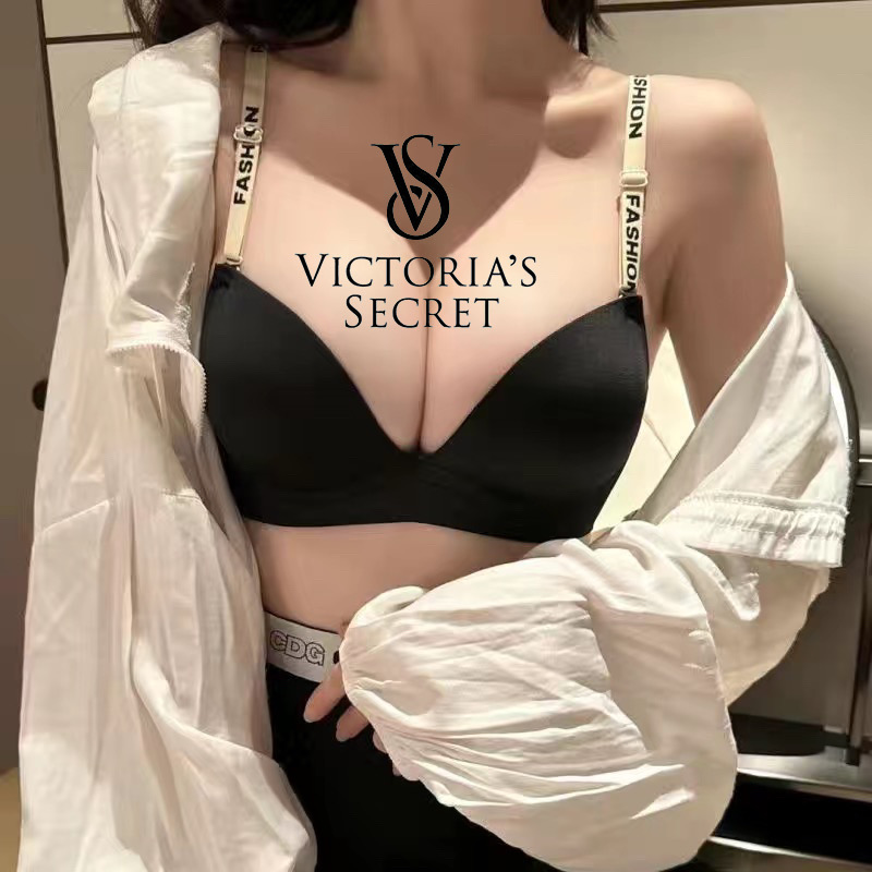 【Victoria's Secret】✨【Σουτιέν + κιλότα】✨Σετ Σέξι Σουτιέν με Strappy Push-Up Full Cup Anti Sagging Σετ