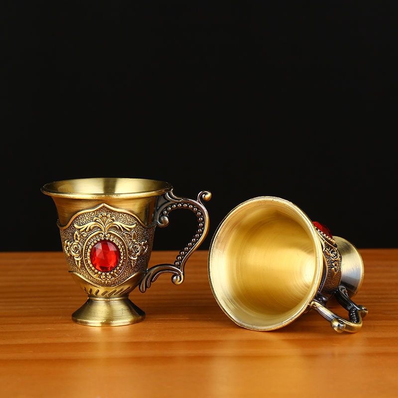 🍷Metalna šalica za čaj, kreativna retro šalica za bijelo vino