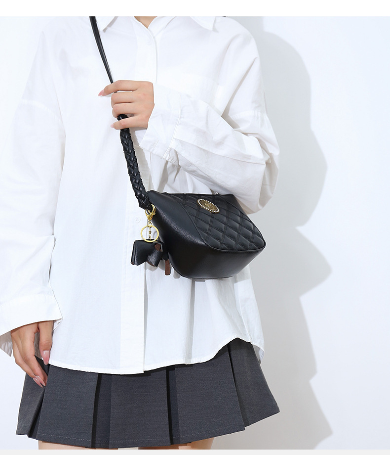 [Bag®]👜Ελαφρύ, πολυτελές bucket bag με υφή υψηλής ποιότητας💗💃 Τσάντα χιαστί χιαστί με διαμαντένια γραμμή κεντήματος με μικρό ελέφαντα😍