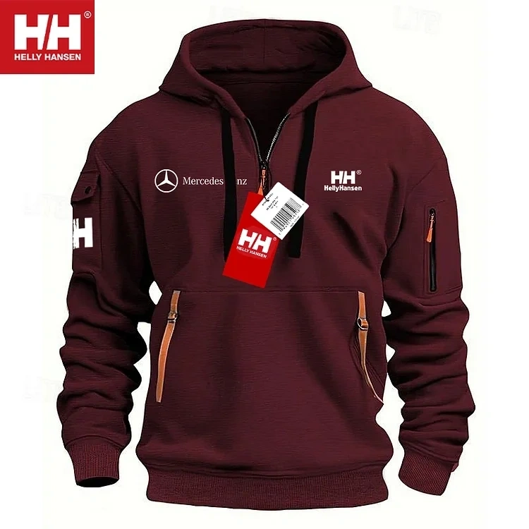 💕Helly Hansen® | Νέο φαρδύ πουλόβερ με φερμουάρ Mercedes-Benz, ειδική προσφορά φθινοπώρου και χειμώνα, περιορισμένες ποσότητες