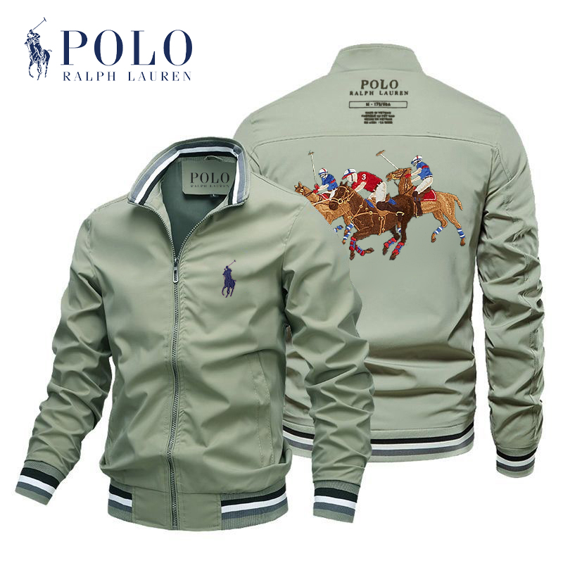 ?��Ralph Lauren��Jaqueta casual masculina imperme��vel e �� prova de vento