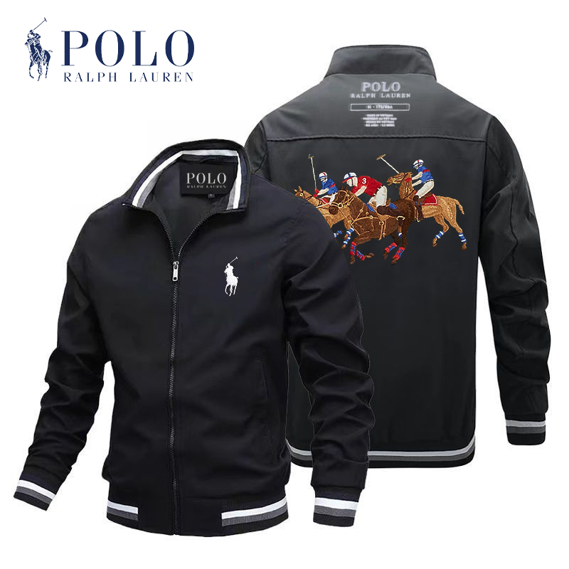 ?��Ralph Lauren��Jaqueta casual masculina imperme��vel e �� prova de vento
