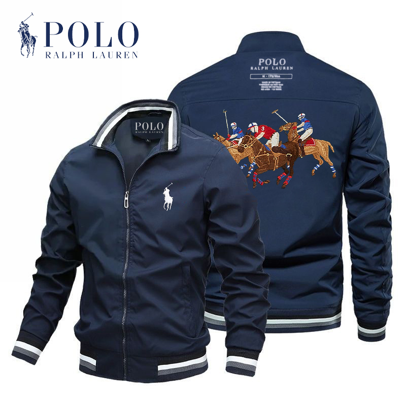 ?��Ralph Lauren��Jaqueta casual masculina imperme��vel e �� prova de vento