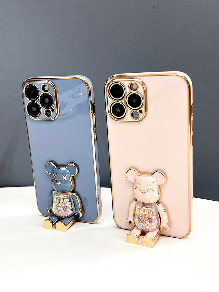 ✨📱 Κατάλληλο για θήκη κινητού iPhone💍 νέος all-inclusive γαλβανισμένος αντι-πτωτικός πτυσσόμενος βραχίονας καραμέλας