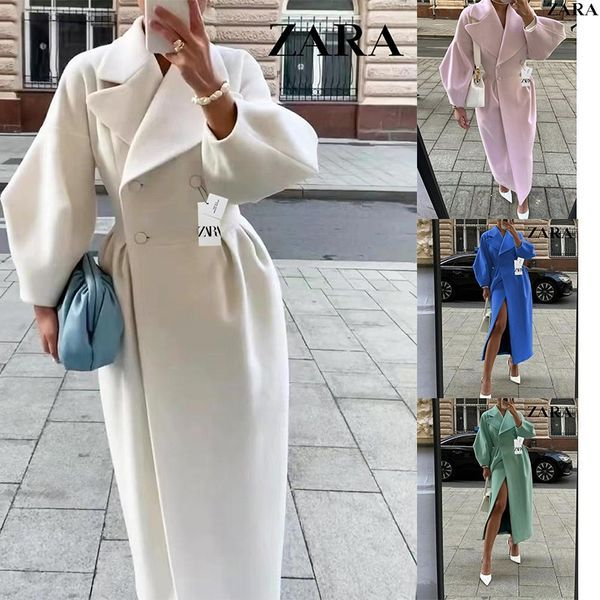 🐑[ZARA®]💗💃 Νέο φθινόπωρο 2023 Χειμώνας υψηλής ποιότητας πουκάμισο με μάλλινο γιακά Γυναικείο μάλλινο μπουφάν