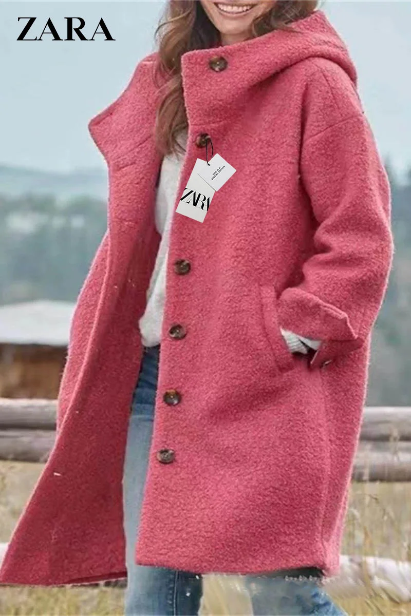 [ZARA®]💗💃2023 Φθινόπωρο και Χειμώνα Νέο μάλλινο πουκάμισο υψηλής ποιότητας με γιακά Γυναικείο μάλλινο μπουφάν