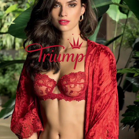 👙Triumph - 3 τεμ.🔥Πολυτελές σουτιέν με κεντημένη δαντέλα