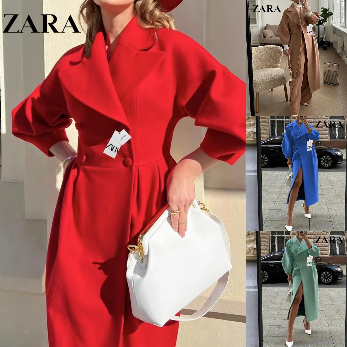 🐑[ZARA®]💗💃 Νέο φθινόπωρο 2023 Χειμώνας υψηλής ποιότητας πουκάμισο με μάλλινο γιακά Γυναικείο μάλλινο μπουφάν