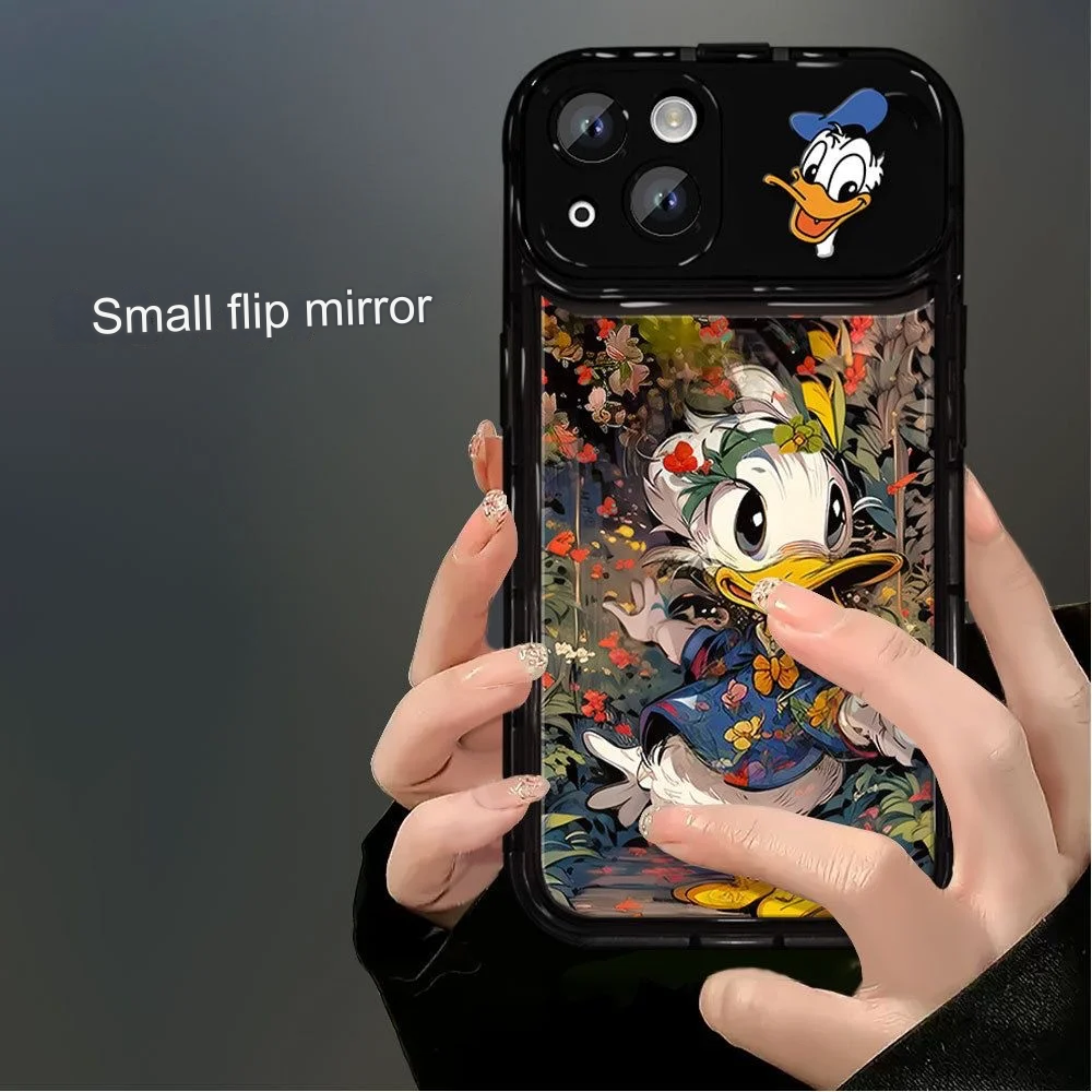 🌈Donald Duck [Αγοράστε ένα, πάρτε ένα δωρεάν] 2 τεμάχια 📱 Προστατευτικοί φακοί πλήρους κάλυψης 🥰 Κρεμώδες χείλος από μαλακό κέλυφος, μονόχρωμο, υψηλής ποιότητας μαύρο 💍 Πλήρως επικαλυμμένο χείλος, πιο ανθεκτικό στις πτώσεις 👉