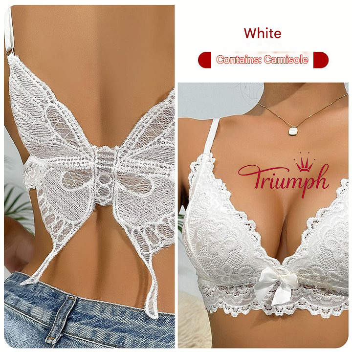 👙Triumph - 3 τεμάχια. 💥Σουτιέν με λουράκι πεταλούδας με λαιμόκοψη V με τις καλύτερες πωλήσεις