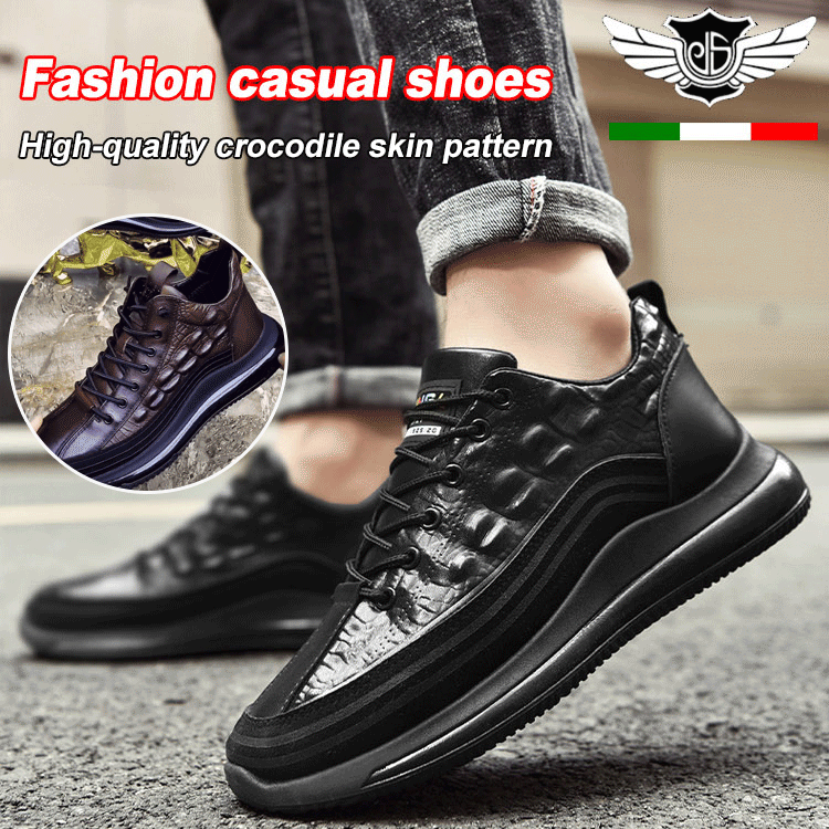 【38-48】Ιταλικά sneakers με στάμπα κροκόδειλου πολυτελείας