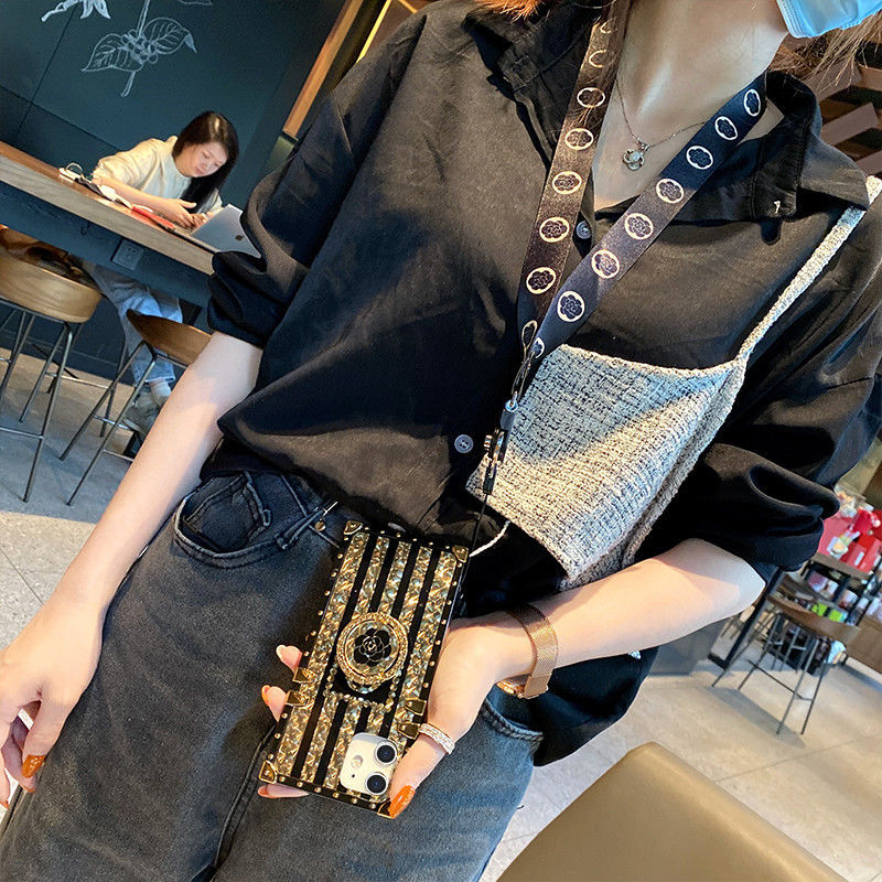 🌬🥰Υψηλής ποιότητας μάρκα μόδας iPhone Fashion Square Diamond θήκη κινητού📱 💍👉