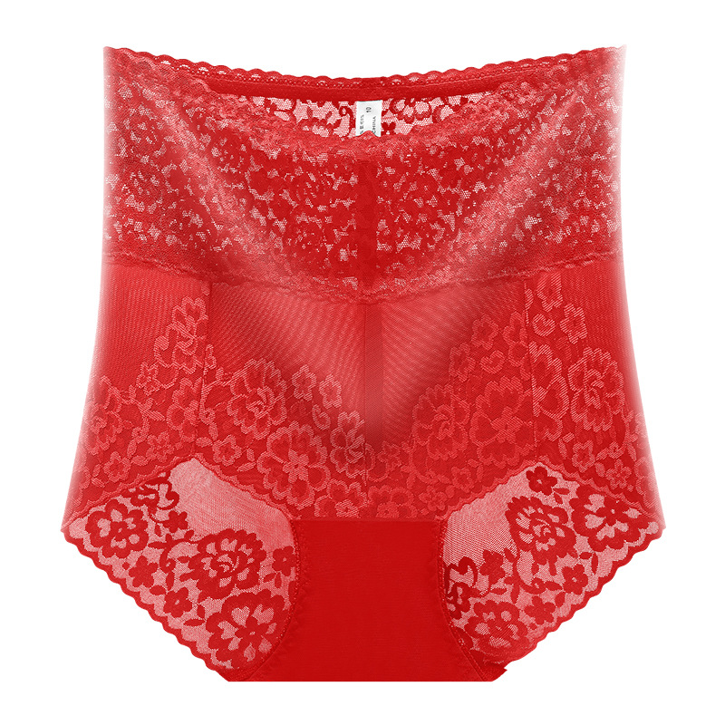 ✨【5-pack】✨Σέξι δαντέλα εσώρουχα με ψηλή μέση Ice Silk Seamless Body Shaper