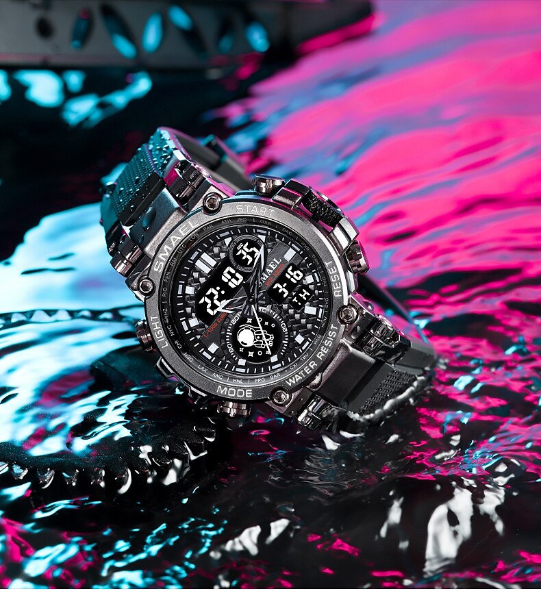 Smael Sports Watch Men Military Watch Digital Quartz Men Watch Waterproof 50M Swimming Alock Clock Army Men Wristwatches Kids Back to School Gift 2023 - US $16.99 &ndash;P13