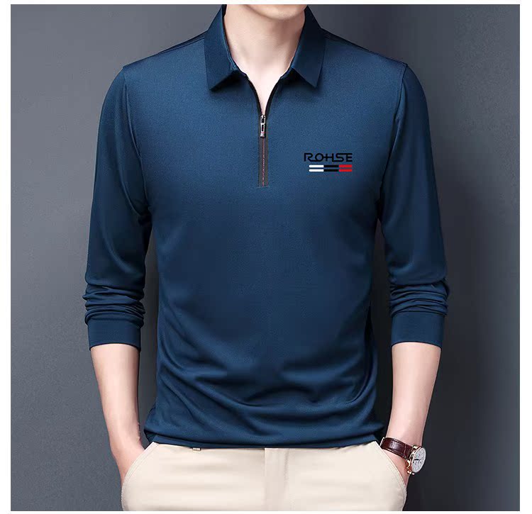 👔🎁 2024 New Fashion Ανδρικό μακρυμάνικο πουκάμισο πόλο με κέντημα