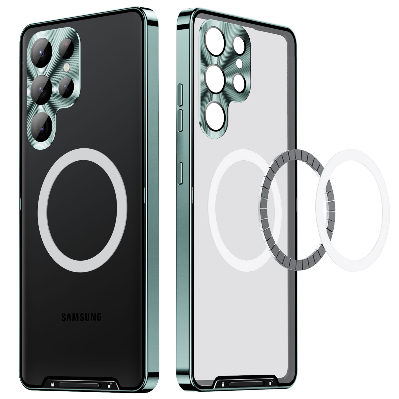 Μαγνητική μεταλλική θήκη Magsafe για Samsung Galaxy S24 S23 S22 S21 Ultra Plus Ultra