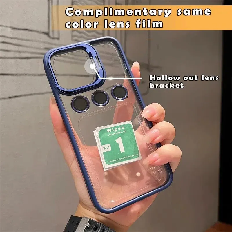 📱✨ Θήκη iPhone με Αόρατη Μεταλλική Στήριξη Φακών Κάμερας