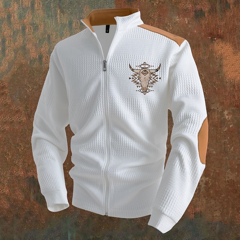 Ανδρικό ελαφρύ μπουφάν Casual Jacket Καθημερινά Διακοπές Αναπνεύσιμο στρώμα Ζακάρ Τσέπης Φθινοπωρινό και Χειμώνα Color Block Αντιλόπη Μόδα Κλασικό Κολάρο με βάση