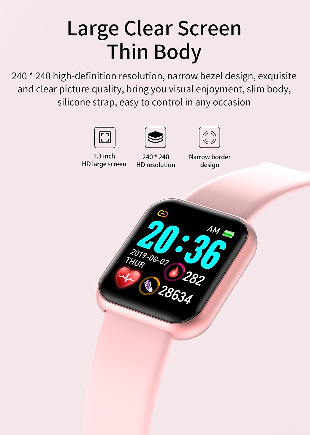 Ceas inteligent iMosi I5 Pro Ceas inteligent de 1,3 inchi Ceas de alergare fitness Pedometru Bluetooth Tracker de somn Memento sedentar Compatibil cu Android iOS Femei Bărbați Standby lung IP 67 Carcasă ceas de 34 mm 2023 - 18,89 USD &ndash;P5