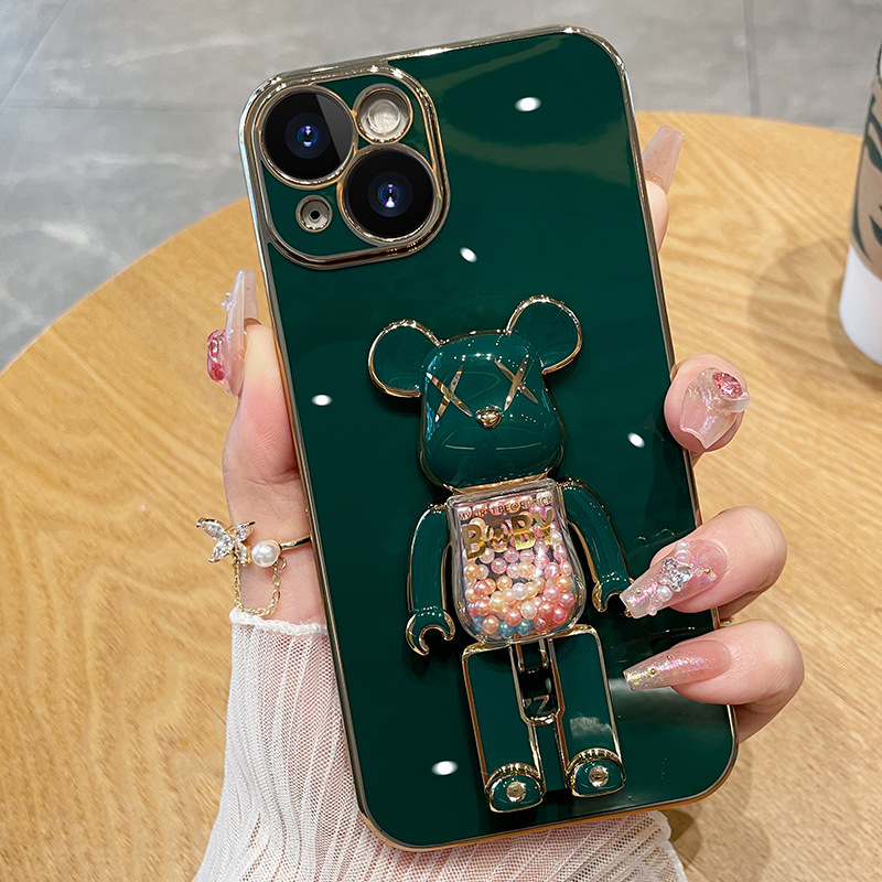 ✨📱 Κατάλληλο για θήκη κινητού iPhone💍 νέος all-inclusive γαλβανισμένος αντι-πτωτικός πτυσσόμενος βραχίονας καραμέλας