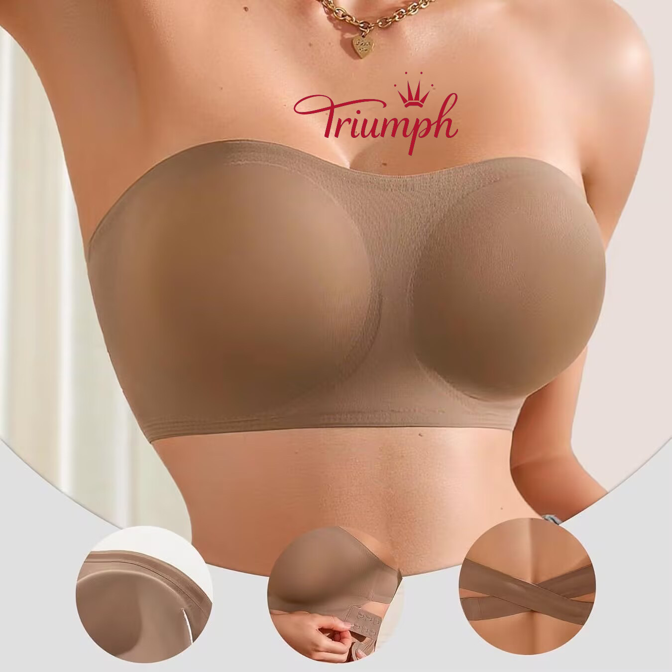 🔥Σουτιέν χωρίς ραφές Triumph - μετάξι από πάγο χωρίς ατσάλινα δαχτυλίδια 3 σετ (3 εσώρουχα)