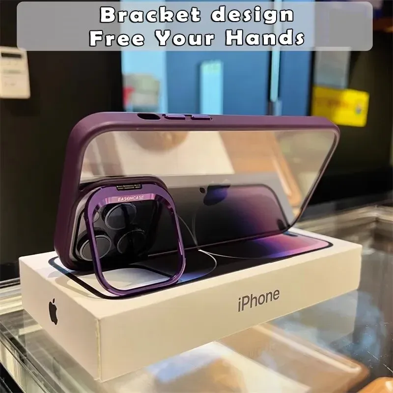 📱✨ Θήκη iPhone με Αόρατη Μεταλλική Στήριξη Φακών Κάμερας