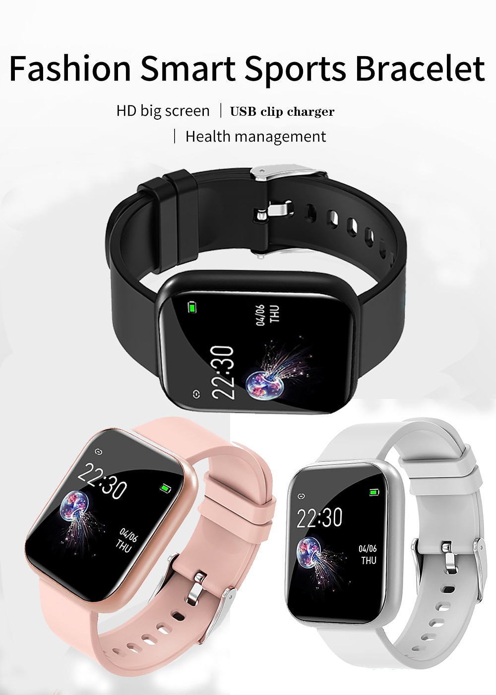 Ceas inteligent iMosi I5 Pro Ceas inteligent de 1,3 inchi Ceas de alergare fitness Pedometru Bluetooth Tracker de somn Memento sedentar Compatibil cu Android iOS Femei Bărbați Standby lung IP 67 Carcasă ceas de 34 mm 2023 - 18,89 USD &ndash;P4
