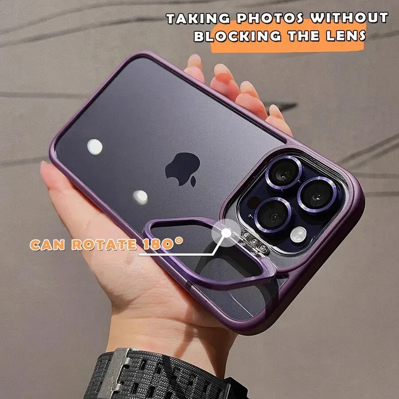 📱✨ Θήκη iPhone με Αόρατη Μεταλλική Στήριξη Φακών Κάμερας