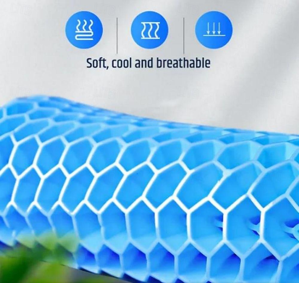 Gel Seat Cushion Cooling Thick Big Breathable Honeycomb Gel Cushion Absorbs Pressure Points With Non-Slip Cover Wheelchair Relieve Backache 2025 - $14.99 &ndash;P5