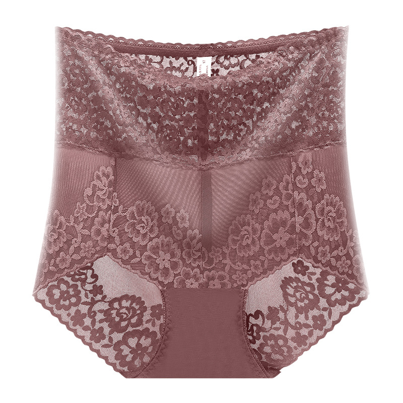 ✨【5-pack】✨Σέξι δαντέλα εσώρουχα με ψηλή μέση Ice Silk Seamless Body Shaper
