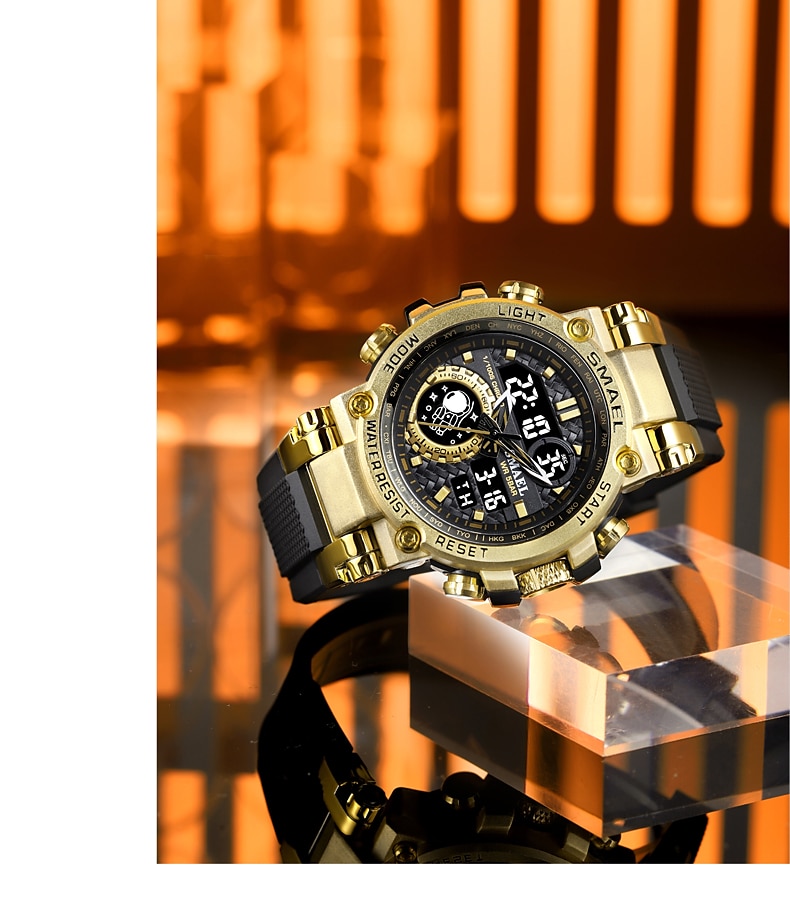 Smael Sports Watch Men Military Watch Digital Quartz Men Watch Waterproof 50M Swimming Alock Clock Army Men Wristwatches Kids Back to School Gift 2023 - US $16.99 &ndash;P12