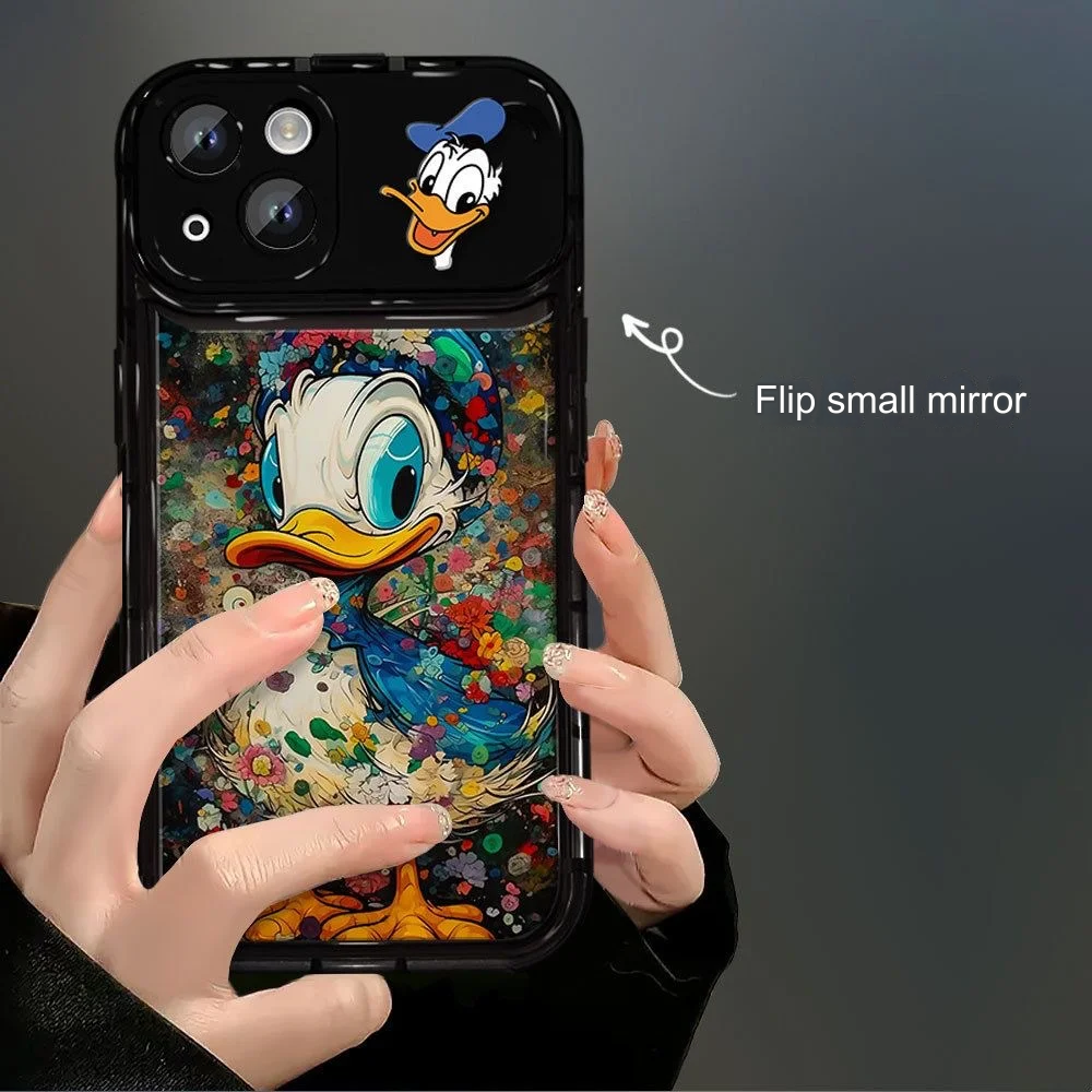 🌈Donald Duck [Αγοράστε ένα, πάρτε ένα δωρεάν] 2 τεμάχια 📱 Προστατευτικοί φακοί πλήρους κάλυψης 🥰 Κρεμώδες χείλος από μαλακό κέλυφος, μονόχρωμο, υψηλής ποιότητας μαύρο 💍 Πλήρως επικαλυμμένο χείλος, πιο ανθεκτικό στις πτώσεις 👉