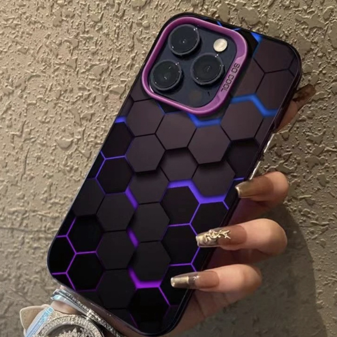 Νέα θήκη Premium Honeycomb Cube για iPhone Μοντέρνας μάρκας, αντικραδασμική, εύχρηστη με παγωμένη οθόνη, κατάλληλη για iPhone 16/15/14/13/12/11/16 Pro Max/15 Pro Max/Plus/X/XS/XR/XS