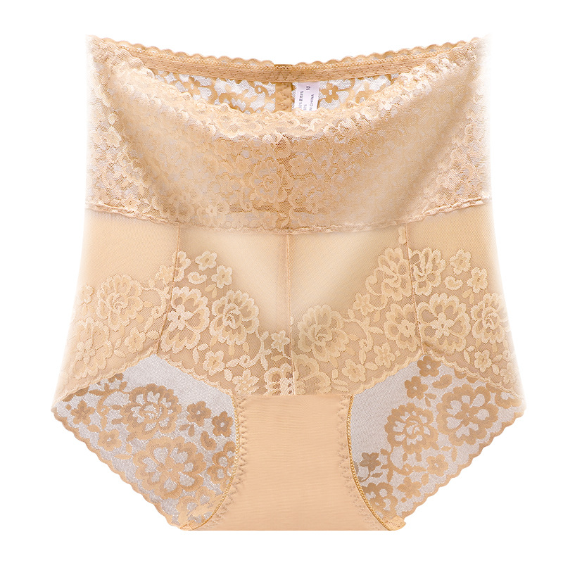 ✨【5-pack】✨Σέξι δαντέλα εσώρουχα με ψηλή μέση Ice Silk Seamless Body Shaper