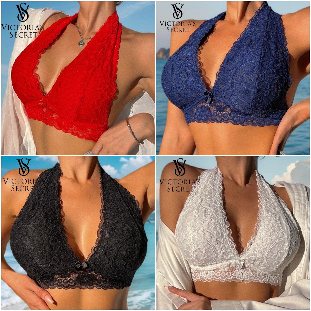 ✨【Victoria's Secret】✨Σουτιέν μεγάλου μεγέθους σέξι strappy push-up full cup κατά της χαλάρωσης
