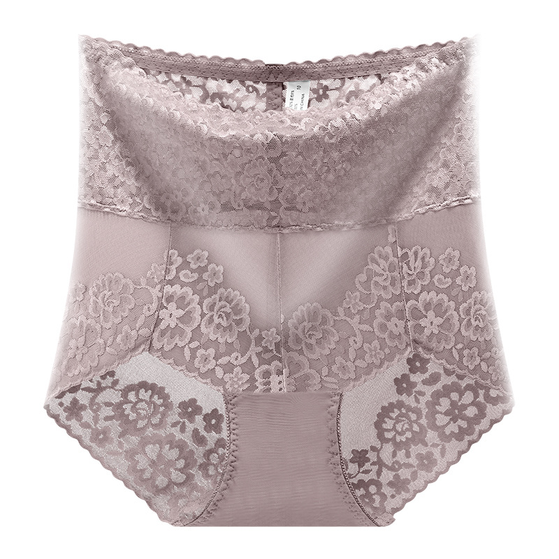 ✨【5-pack】✨Σέξι δαντέλα εσώρουχα με ψηλή μέση Ice Silk Seamless Body Shaper