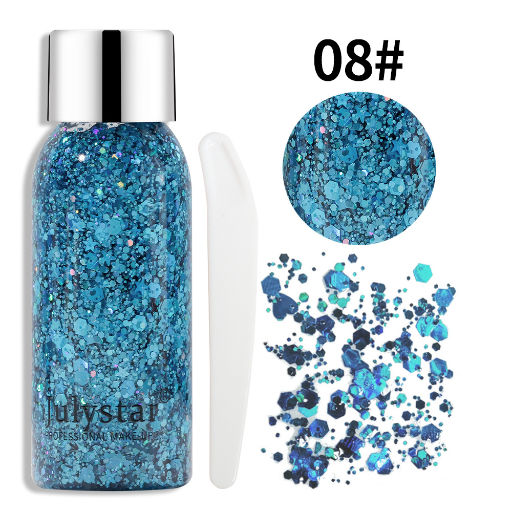Julystar®Colorful Stage ✨ Υγρό μακιγιάζ Glitter ✅ Για Πρόσωπο και Σώμα ✅ Glitter Gel Liquid ✅ Μακιγιάζ για σκιές ματιών