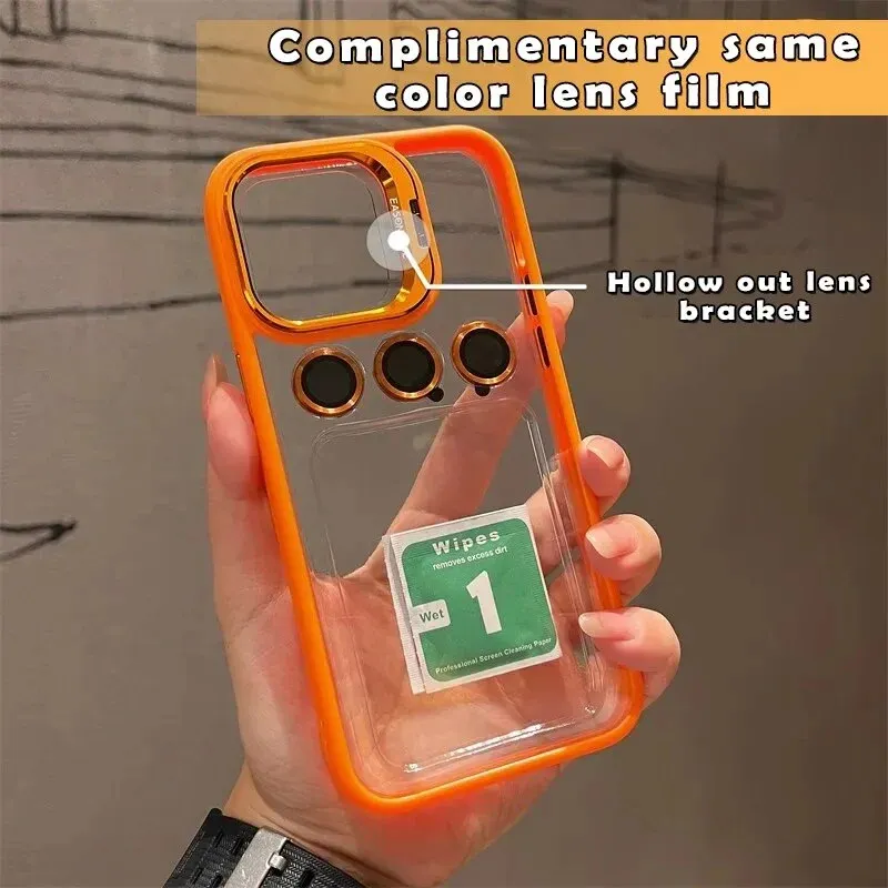 📱✨ Θήκη iPhone με Αόρατη Μεταλλική Στήριξη Φακών Κάμερας