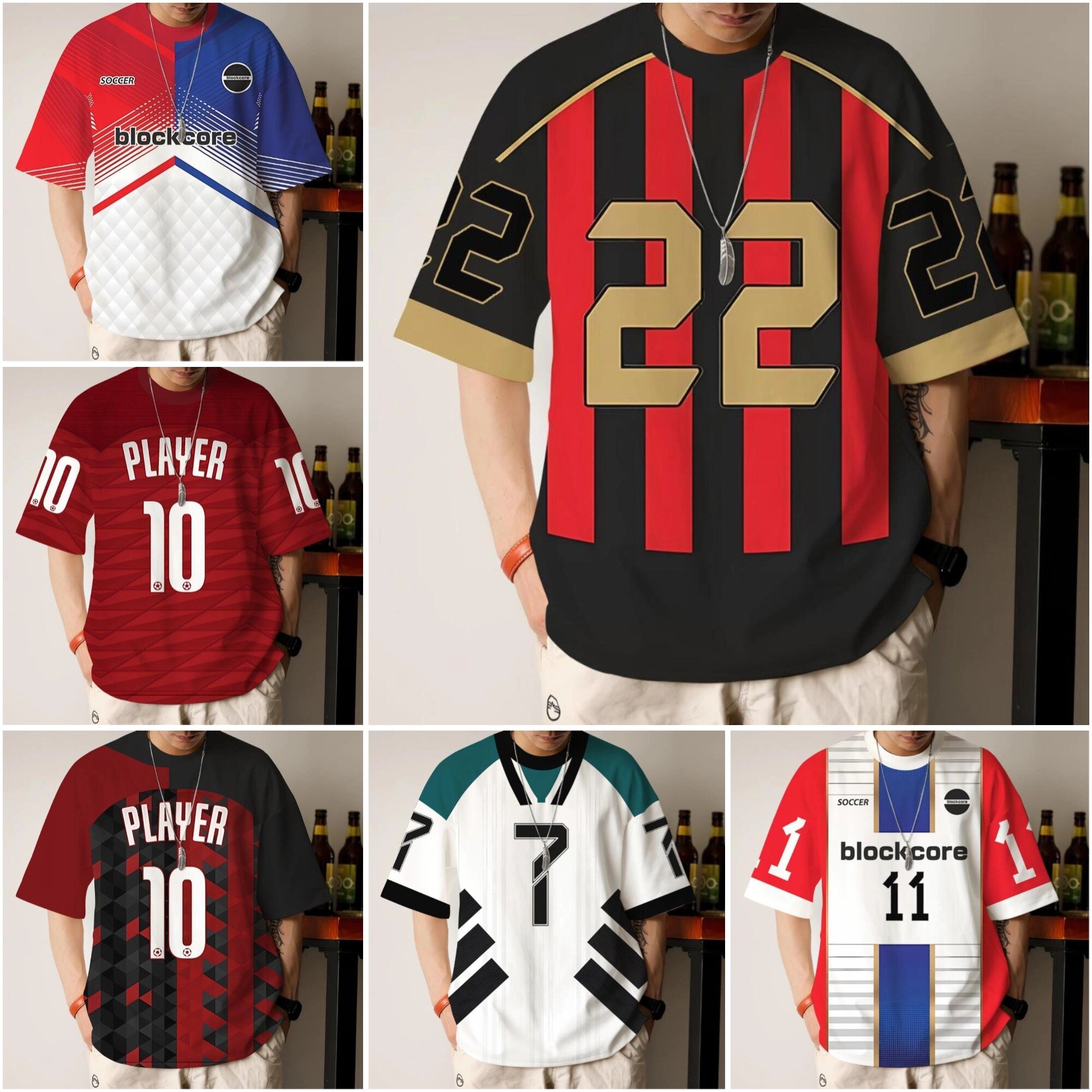 Ανδρικό μπλουζάκι Jersey Collection με τρισδιάστατη εκτύπωση και γραφικό σχεδιασμό - Casual καλοκαιρινό κοντομάνικο