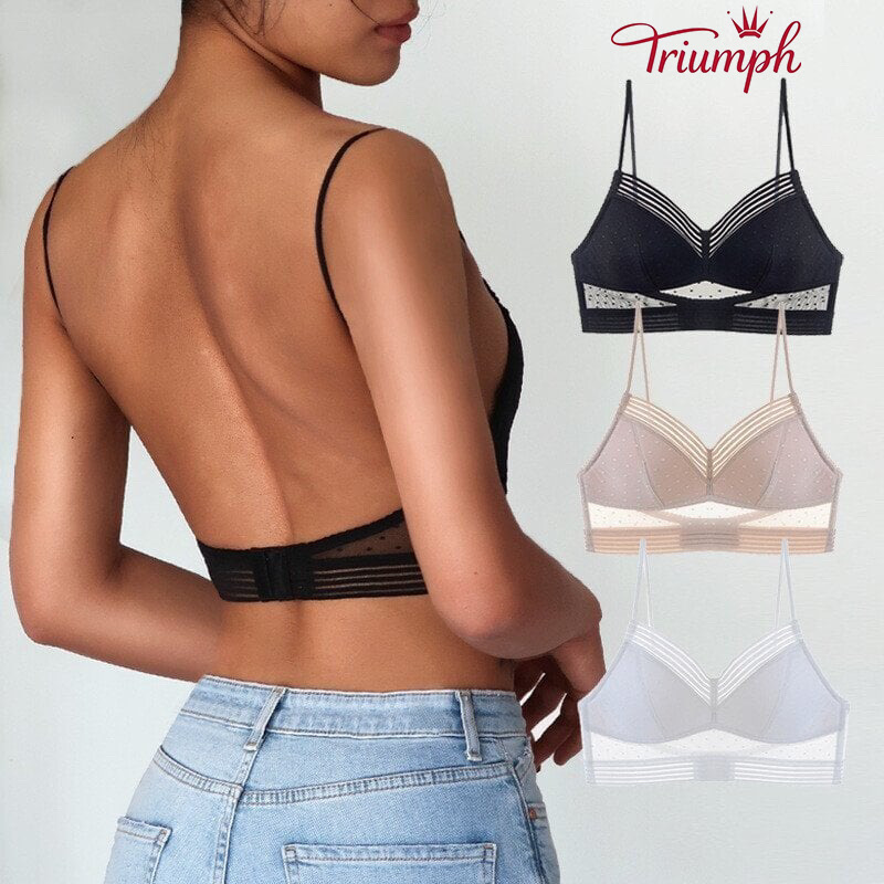 👙𝐓𝐫𝐢𝐮𝐦𝐩𝐡®Σουτιέν χωρίς ραφές – Ice Silk Wire Free 💟 Λεπτό σουτιέν σε σχήμα U 👙 (3 σουτιέν)