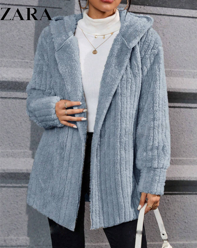 [ZARA®]💗💃Φθινόπωρο και χειμώνας 2025 νέο υψηλής ποιότητας μάλλινο γιακά γυναικείο μάλλινο μπουφάν