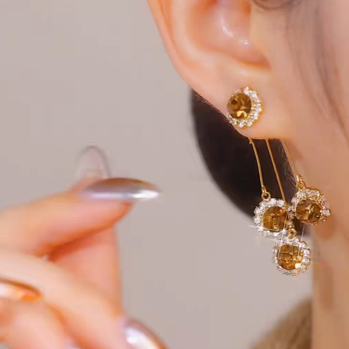 🌟Πέτρινα Σκουλαρίκια Φούντα🌟Προσφορά περιορισμένου χρόνου