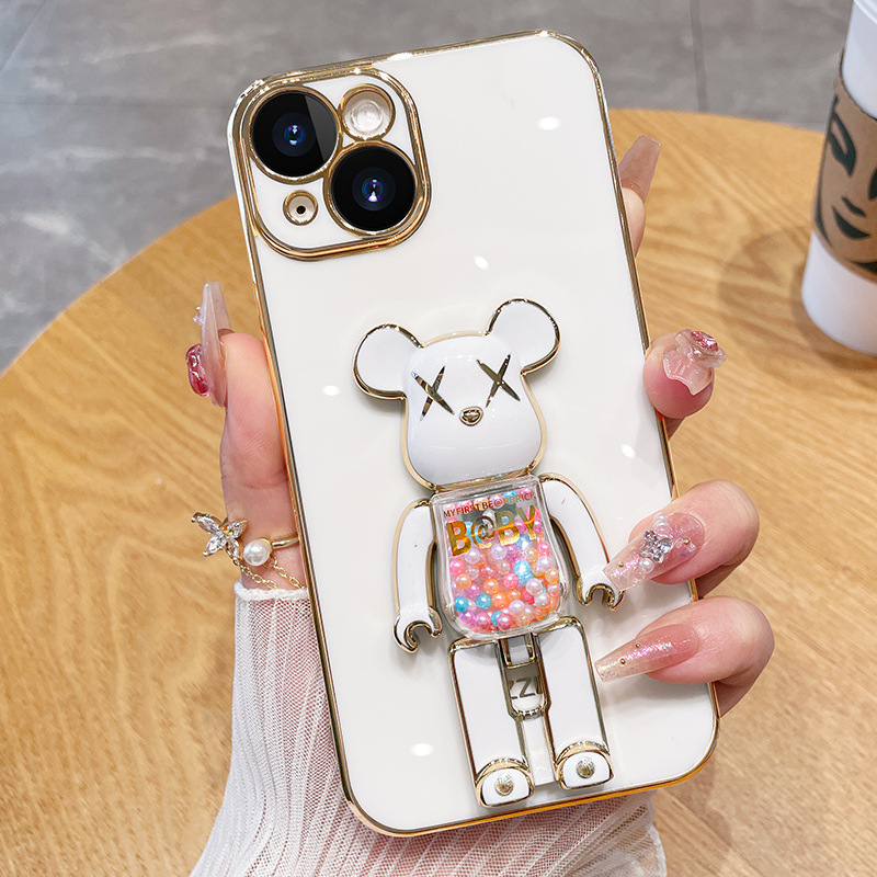 ✨📱 Κατάλληλο για θήκη κινητού iPhone💍 νέος all-inclusive γαλβανισμένος αντι-πτωτικός πτυσσόμενος βραχίονας καραμέλας